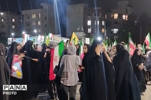 اجتماع و رزمایش دختران جان فدای ایران در میدان نماز شهرری 