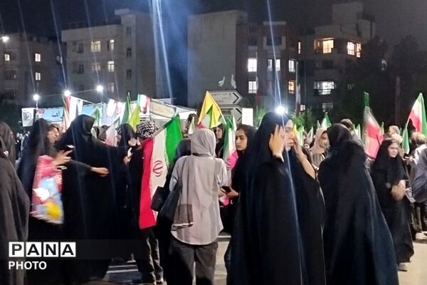 اجتماع و رزمایش دختران جان فدای ایران در میدان نماز شهرری 