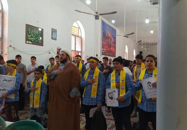تجمع دانش‌آموزان رامهرمز به یاد سیدمقاومت 