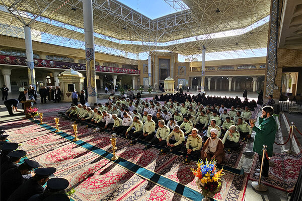 آیین گرامیداشت سالروز طوفان الاقصی با حضور کارکنان پلیس در قم