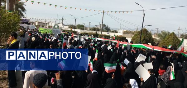 راهپیمایی پرشور مردم جیرفت