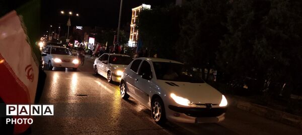  شکوه و اقتدار رژه خودرویی در حسینیه فضل 