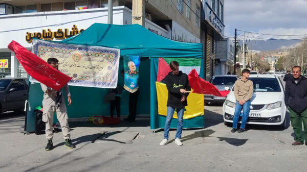 برپایی موکب پذیرایی از تجمع کنندگان جشن پیروزی فلسطین
