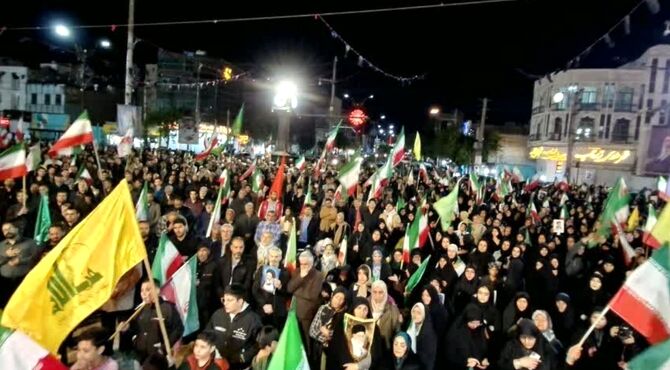 راهپیمایی پرشور مردم رباط‌کریم