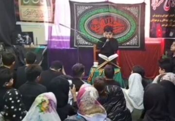 حضور کودکان و نوجوانان قائمشهر در مراسم احلی من العسل