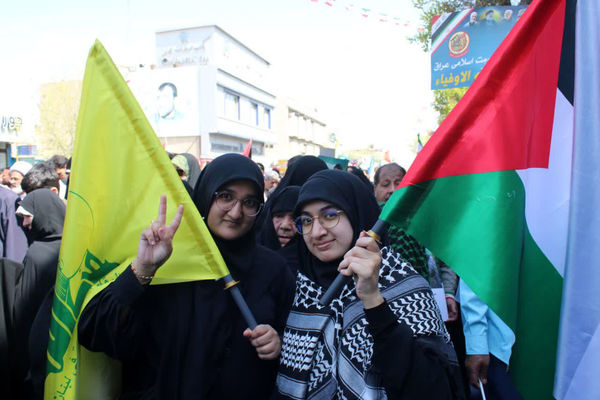 اعلام همبستگی مردم قم با فلسطین در راهپیمایی روز جهانی قدس