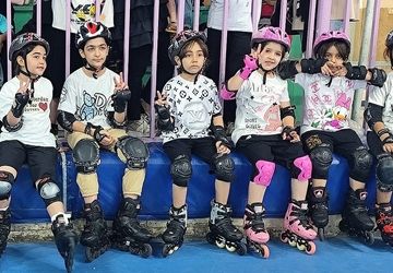 برگزاری مسابقات اسکیت دانش‌آموزی در سالن شهید رجایی ورامین