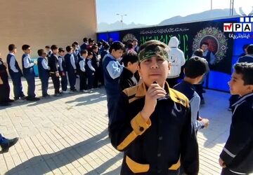 برپایی موکب عزاداری ایام فاطمیه در دبستان پسرانه سما تفت