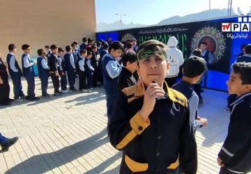 برپایی موکب عزاداری ایام فاطمیه در دبستان پسرانه سما تفت