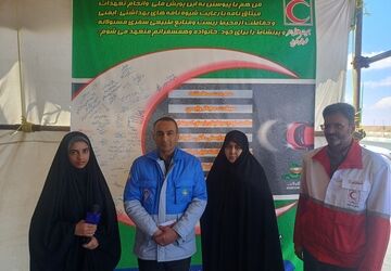 پیوستن مدیر کل مدیریت بحران استانداری اصفهان به پویش نه به تصادفات جاده‌ای در شهرستان کوهپایه