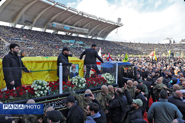 تشییع پیکر شهیدان سیدحسن نصرالله و سیدهاشم صفی الدین