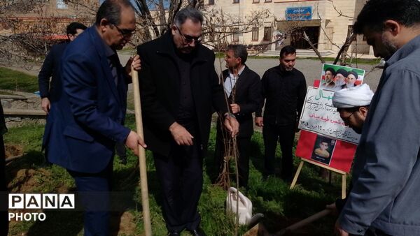 غرس نهال مثمر در کانون فرهنگی هنری شهید فهمیده مرند 