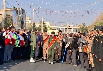 تشییع پیکر مطهر شهید گمنام در شهرستان گرمسار 