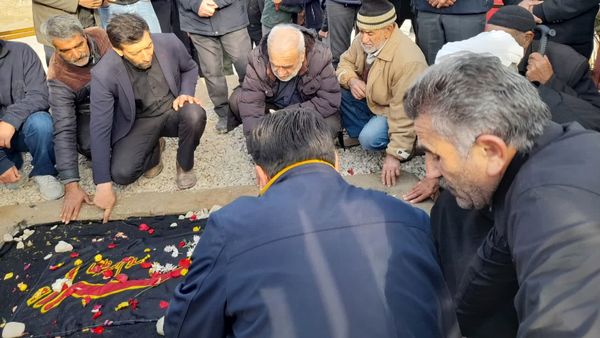 مراسم بزرگداشت سومین روز تدفین شهید گمنام در شهر قاضی