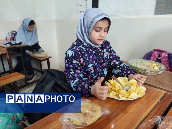  جشنواره غذای سالم در دبستان شاهد حاج تقی آقا بزرگ ناحیه یک مشهد 