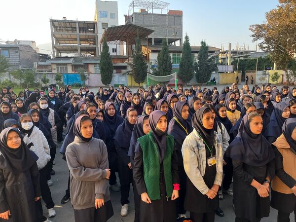 صبحگاه در مدرسه حضرت خدیجه (س) گرگان