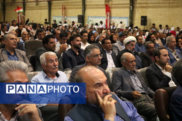 آیین افتتاحیه ورزشگاه شهید شهابی در شهرستان بافت