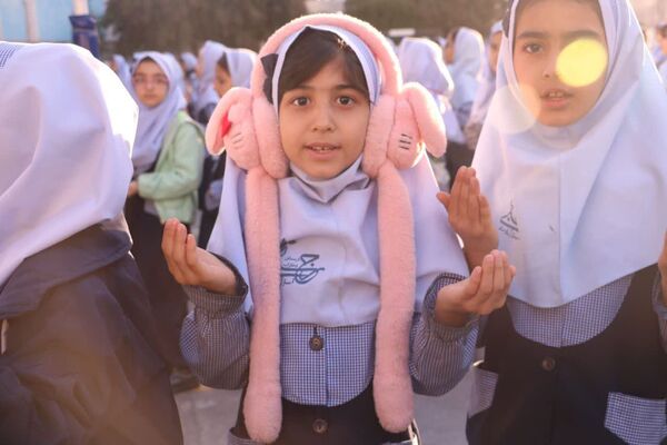 صبحگاه دانش در دبستان رجبی گرگان