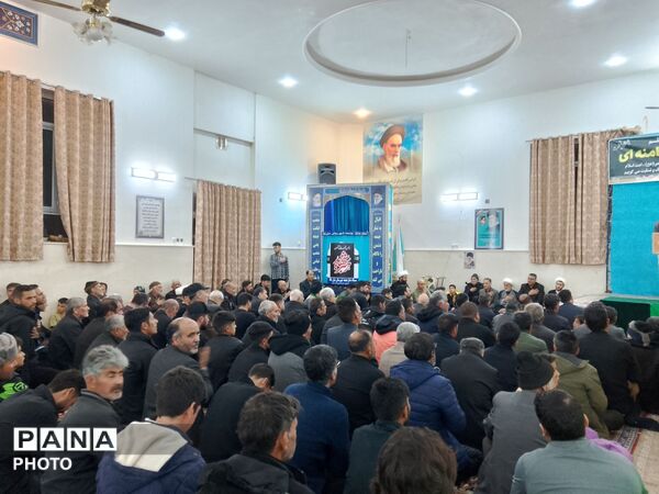 مراسم وداع با شهید علی‌اکبر خوافی در شهرستان میان‌جلگه