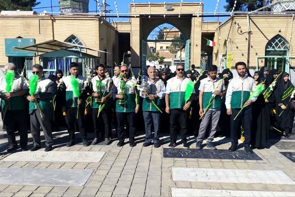 حضورخادم یاران رضوی درایام دهه کرامت درآستان مقدس امامزاده عمادالدین رباط‌کریم