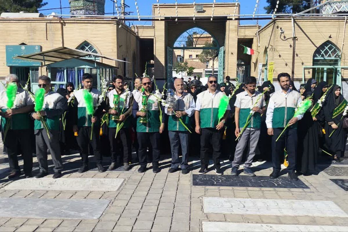 حضورخادم یاران رضوی درایام دهه کرامت درآستان مقدس امامزاده عمادالدین رباط‌کریم