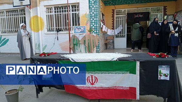 مراسم وداع با شهید گمنام در دبیرستان دانشور یک نیشابور