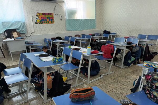 برگزاری مانور «زلزله و ایمنی» زیر بارش رحمت الهی