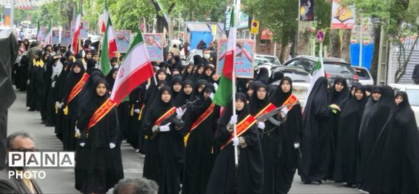 رژه باشکوه دختران معصومی شهرستان گرگان