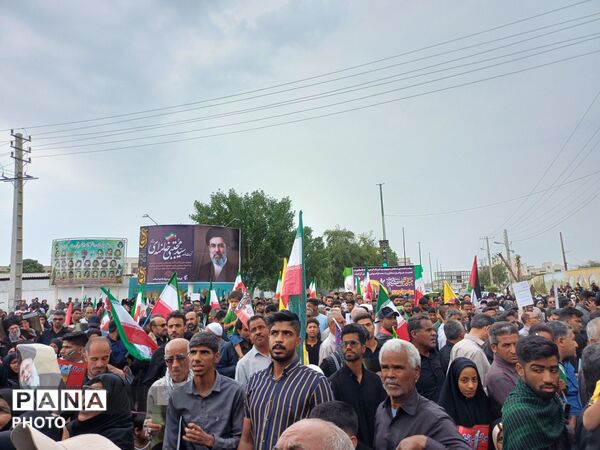 میناب در روز قدس؛ فریاد همبستگی و استکبار ستیزی در شهر مقاومت و ایثار