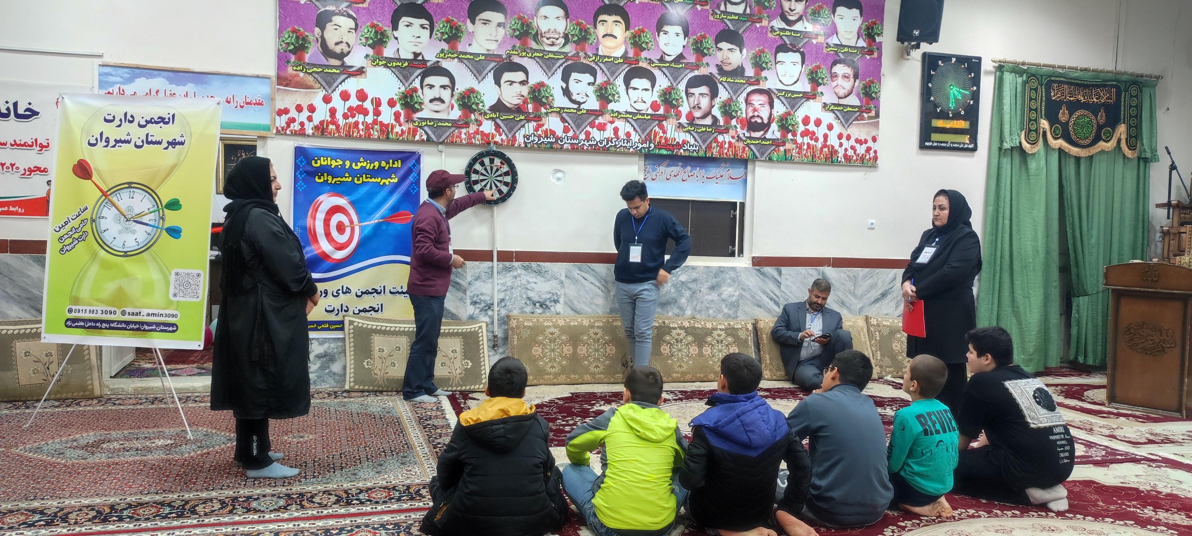 برگزاری مسابقات دارت در مسجد مسلم بن عقیل شهرستان شیروان