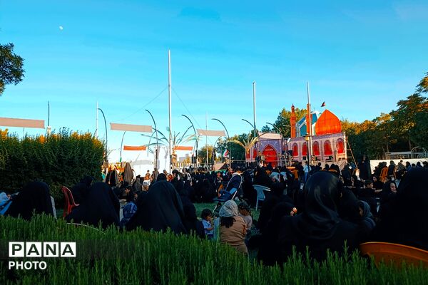 آیین خیمه‌سوزان در غروب عاشورای آباده