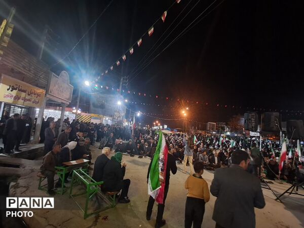 تجمع برای حمایت از رزمندگان کشور در شهر دهدشت 