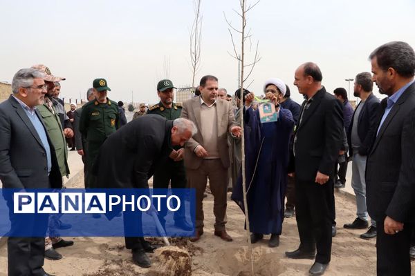 کاشت درخت به یاد شهدا در محمدشهر 