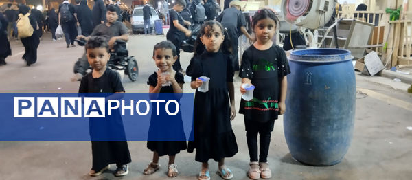 کودکان در پیاده‌روی نجف تا کربلا