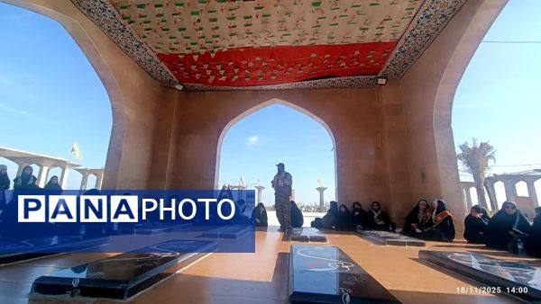 بازدید دختران استان گلستان از مناطق جنگ ۸ ساله دفاع مقدس در سفر راهیان نور