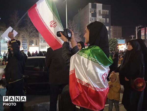 حرکت دسته عزاداری در شهرستان نیشابور