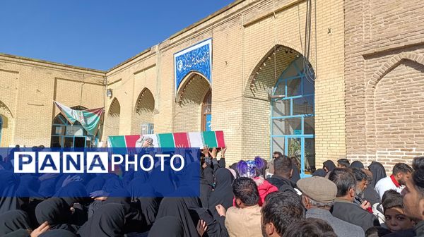 مراسم استقبال از پیکر شهید گمنام خوشنام فاطمی در مسجد جامع نیشابور 