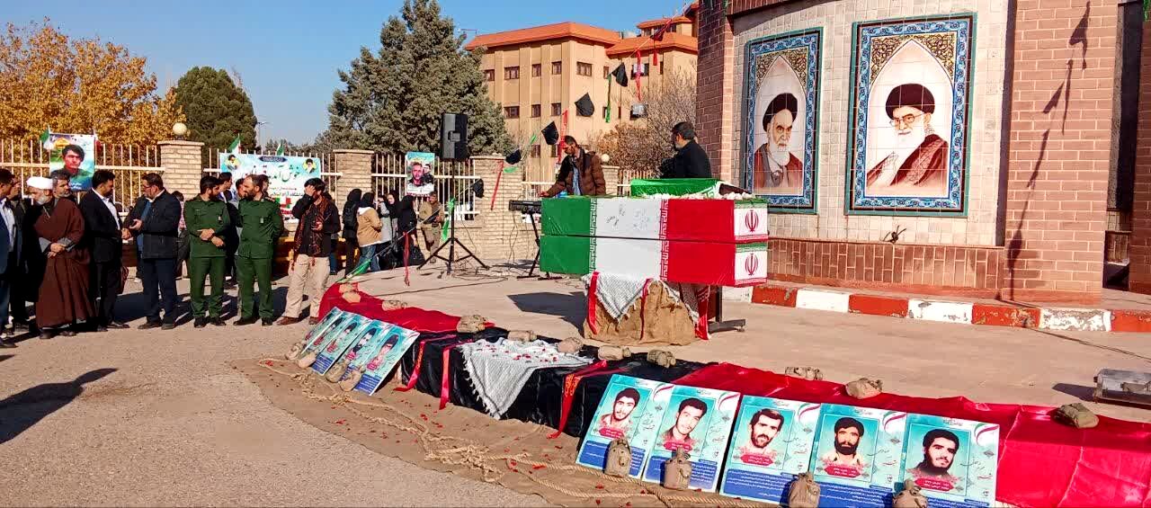 مراسم تشییع شهدای گمنام در دانشگاه آزاد تاکستان جلوه‌ای از همبستگی دانشگاهیان