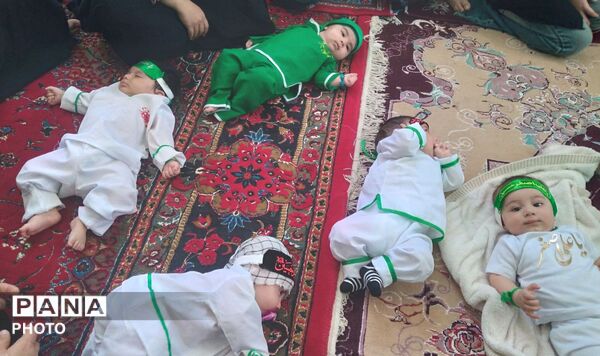 مراسم بزرگ شیر خوارگان حسینی در مسجد امام حسین (ع) روستای دهنو آورزمان