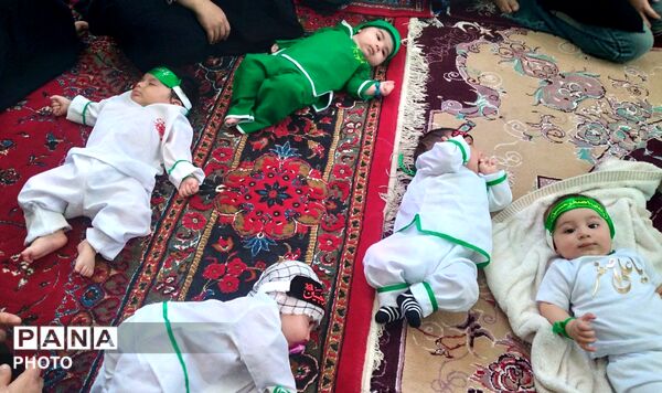 مراسم بزرگ شیر خوارگان حسینی در مسجد امام حسین (ع) روستای دهنو آورزمان