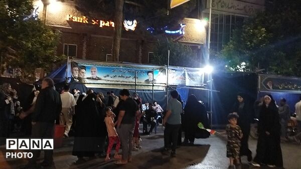 موکب شهدای روستای آهوان در نود و نهمین شب از اجتماعات مردمی 