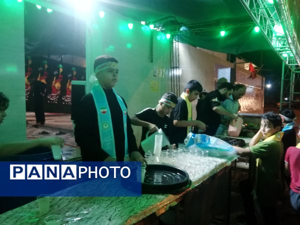 بازدید سرپرست سازمان دانش‌آموزی خوزستان از روند فعالیت‌ها و خدمات‌رسانی به زوار اربعین حسینی در منطقه بستان