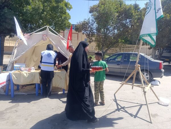 برپایی موکب سازمان دانش‌آموزی در شهرستان سملقان