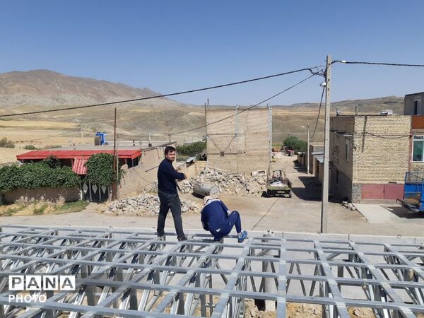 عملیات اجرایی آموزشگاه ۶ کلاسه «شهید دربندی» در روستای قلعه‌ نوِ کلات 