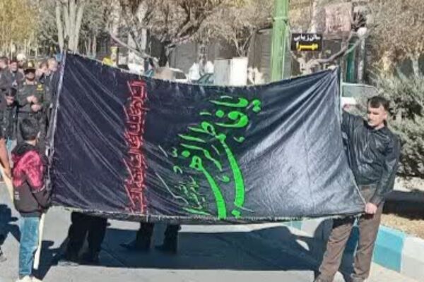 مراسم پیاده روی از مسجد موسی بن جعفر تا امام زاده اسماعیل درشهرستان فیروزکوه