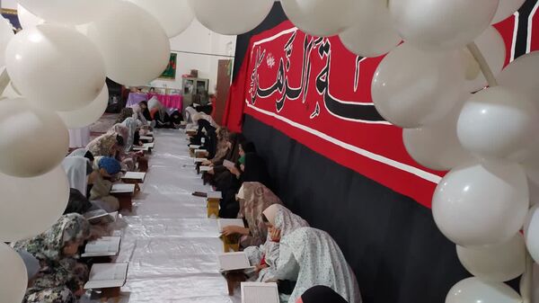 اعتکاف دانش‌آموزان دختر در مسجد سیدالشهدا شهرستان بجنورد 