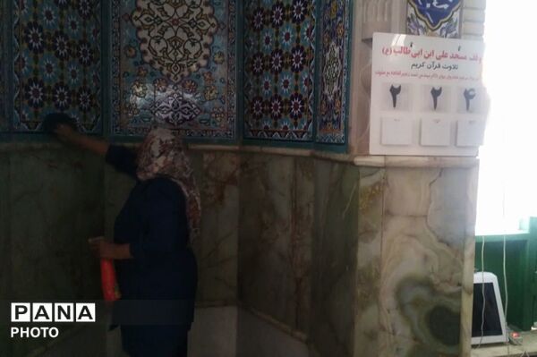 غبار‌روبی مساجد در آستانه ماه مبارک رمضان