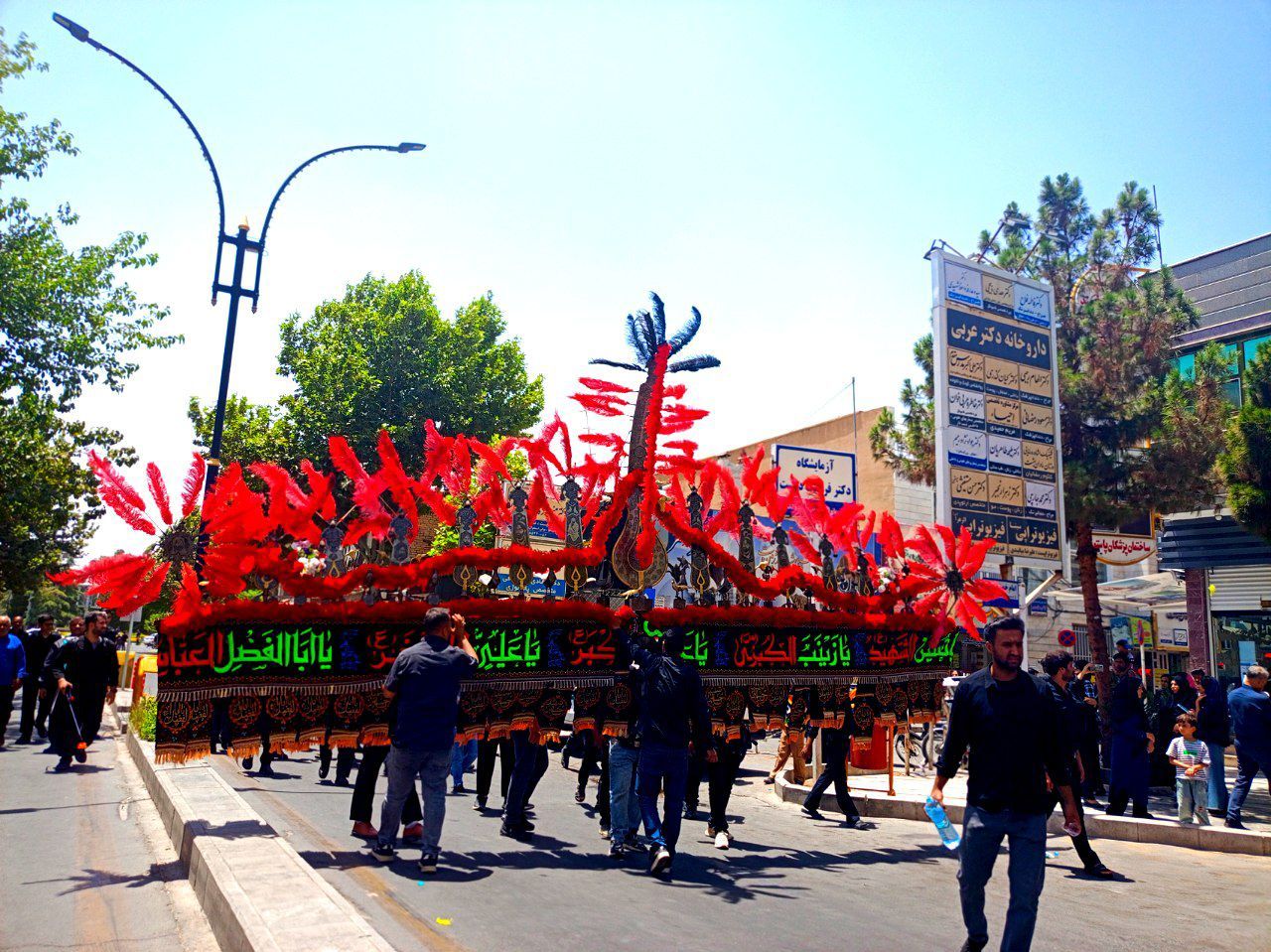 عزاداری هیأت های کاشمر در روز هفتم ماه محرم