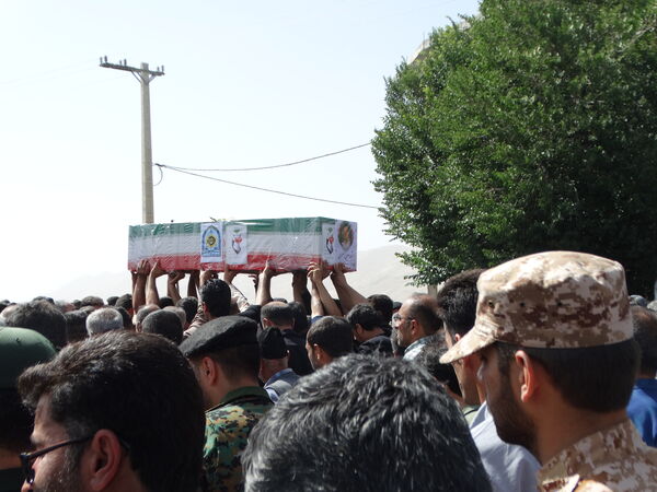 مراسم وداع با شهید «امین عسگری» در گهرو