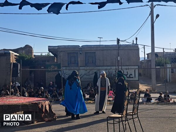 برگزاری مراسم تعزیه در روستای دهنو آورزمان با حضور اهالی منطقه